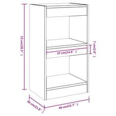 Vidaxl Knjižna omara/pregrada bela 40x30x72 cm