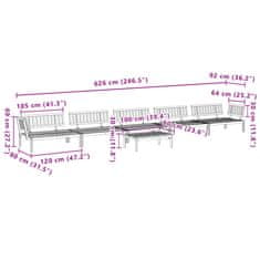 Vidaxl Vrtna garnitura iz palet 6-delna trden akacijev les