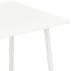 Vidaxl Pisalna miza s policami bela 102x50x117 cm