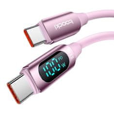 Toocki Kabel USB-C do USB-C Toocki TXCTT1- XX04-B2, 2m, FC 100W (roza)