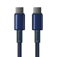 BASEUS Kabel USB-C na USB-C Baseus Tungsten Gold, 100 W, 1 m (modri)