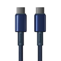 BASEUS Kabel USB-C na USB-C Baseus Tungsten Gold, 100 W, 2 m (modri)