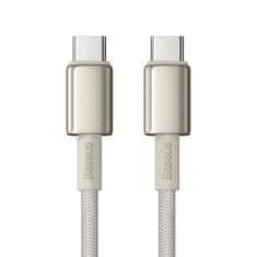 BASEUS Kabel USB-C na USB-C Baseus Tungsten Gold, 100W, 1m (zlat)