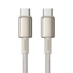 BASEUS Kabel USB-C na USB-C Baseus Tungsten Gold, 100 W, 2 m (zlat)