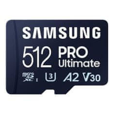 Samsung Pomnilniška kartica Samsung MicroSDXC PRO Ultimate 512GB 200MB/s UHS-I/U3 (MB-MY512SA/WW)