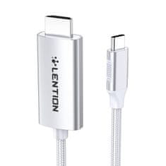 Noah Lention CU707 Kabel USB-C do HDMI 2.0, 4K60Hz, 1Gbps, 3 m (srebrn)