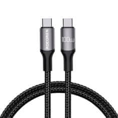 Carbon Coco Kabel za hitro polnjenje Rocoren USB-C na USB-C Retro Series 2m 100W (siv)