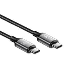 Carbon Coco Kabel za hitro polnjenje Rocoren USB-C na USB-C Retro Series 2m 100W (siv)