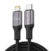 1 to 3 Kabel za hitro polnjenje Rocoren USB-C na Lightning Retro Series 2 m (siv)