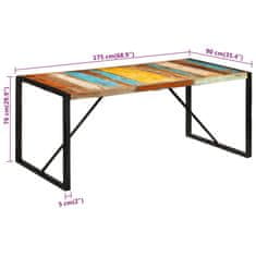 Vidaxl Jedilna miza 175x90x76 cm trden predelan les