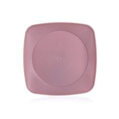 Banquet Plastični krožnik ploščat kvadratni CULINARIA 23 x 23 cm, roza, komplet 12 kosov