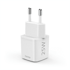 Hama Eco USB hitri polnilec, USB-C PD/QC 25 W, bel