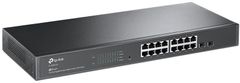 TP-Link "JetStream 16-portno gigabitno pametno stikalo z 2 gigabitnima režama SFPORTA: 16× gigabitnih vrat RJ45, 2× gigabitna vrata SFP S