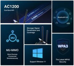 MERCUSYS MA30E - adapter PCI Express, brezžični WiFi5 in Bluetooth 5.0