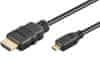 RASPBERRY povezovalni kabel Micro HDMI (M) do HDMI (M), črn, 1 m