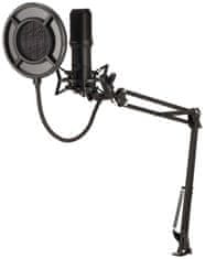 Nedis igralni mikrofon GSMIC410BK/ prenosni računalnik/ namizni računalnik/ stikalo/ POP filter/ USB-A/ črn