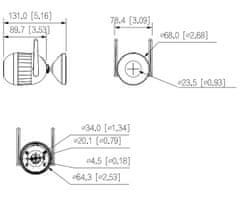 Dahua IP kamera F2C-PV/ Bullet/ Wi-Fi/ 2Mpix/ 2,8 mm objektiv/ H.265/ zaščita IP67/ IR do 30 m/ ONVIF/ aplikacija CZ