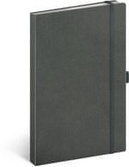 Beležnica Siva, podložena, 13 × 21 cm