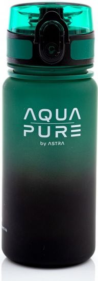 Astra Steklenička za zdravo vodo Aqua Pure 400 ml črno-zelena