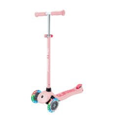 Globber Scooter Otroški tricikel Plus - Primo Plus Lights V2 Pastelno roza svetleča kolesa