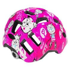 Kitty 2.0 otroška kolesarska čelada roza velikosti XS-S