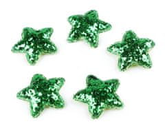 Zvezda z bleščicami Ø35 mm - (27) zelena pastelna (10 kosov)