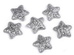 Zvezda z bleščicami Ø50 mm - srebrna (10 kosov)