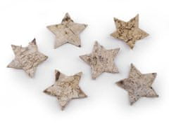 Zvezdice iz brezovega lubja - naravne (18 kosov)