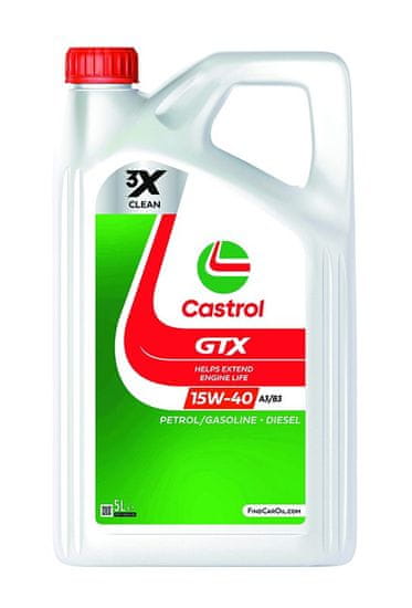 Castrol GTX 15W-40 A3/B3 5 lt