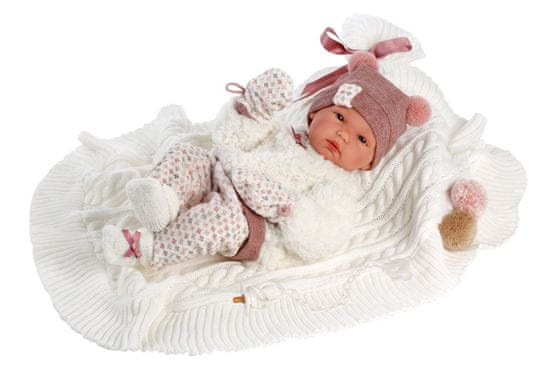 Llorens 63576 NEW BORN DOLL - realistična dojenčkova lutka z vinilnim telesom - 35 cm