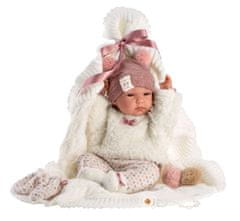 Llorens 63576 NEW BORN DOLL - realistična dojenčkova lutka z vinilnim telesom - 35 cm