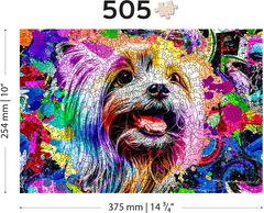 Wooden city Lesena sestavljanka Pop Art Yorkshire Terrier 505 kosov