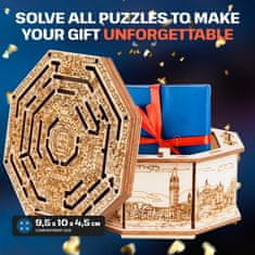 EscapeWelt 3D lesena sestavljanka Secret Maze Box zložena