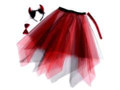 Karnevalski kostum hudičevega dekleta - velikost 120 rdeča