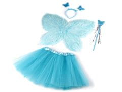 Karnevalski kostum - vila, peresna krila - modra angelska