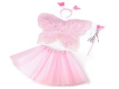 Karnevalski kostum - vila, peresna krila - roza st.