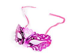 Karnevalska maska - kovinska - vijolična in rožnata
