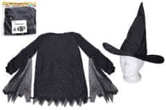 karneval - čarovnica (obleka, klobuk) črna