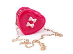 Otroška torbica srce 13x11 cm - roza