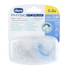 Chicco Dojenček Physio Mini Soft iz mehkega silikona 0-2m deček 2 kosa