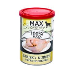 MAX Deluxe Dog Piščančji koščki, v konzervi 400 g