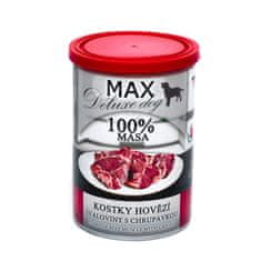 MAX Deluxe Dog goveje kocke s hrustancem, v konzervi 400 g