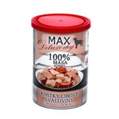 MAX Deluxe Dog puste mesne kocke, v konzervi 400 g