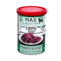 MAX Deluxe Dog kosi divjačine, v konzervi 400 g