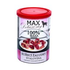 MAX Deluxe Dog piščančji želodčki - mišično meso, v konzervi 400 g