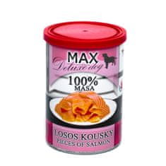 MAX Deluxe Dog kosi lososa, v konzervi 400 g