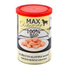 MAX Deluxe Dog piščančje mišično meso brez kosti, v konzervi 400 g