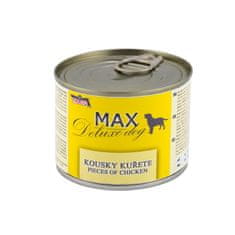 MAX Deluxe Dog Piščančji koščki, v konzervi 200 g