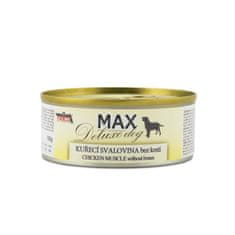 MAX Deluxe Dog piščančje mišično meso brez kosti, v konzervi 100 g