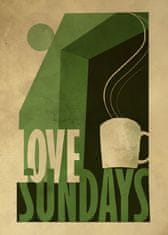 Pelcasa Love Sunday Print - 30x40 cm 